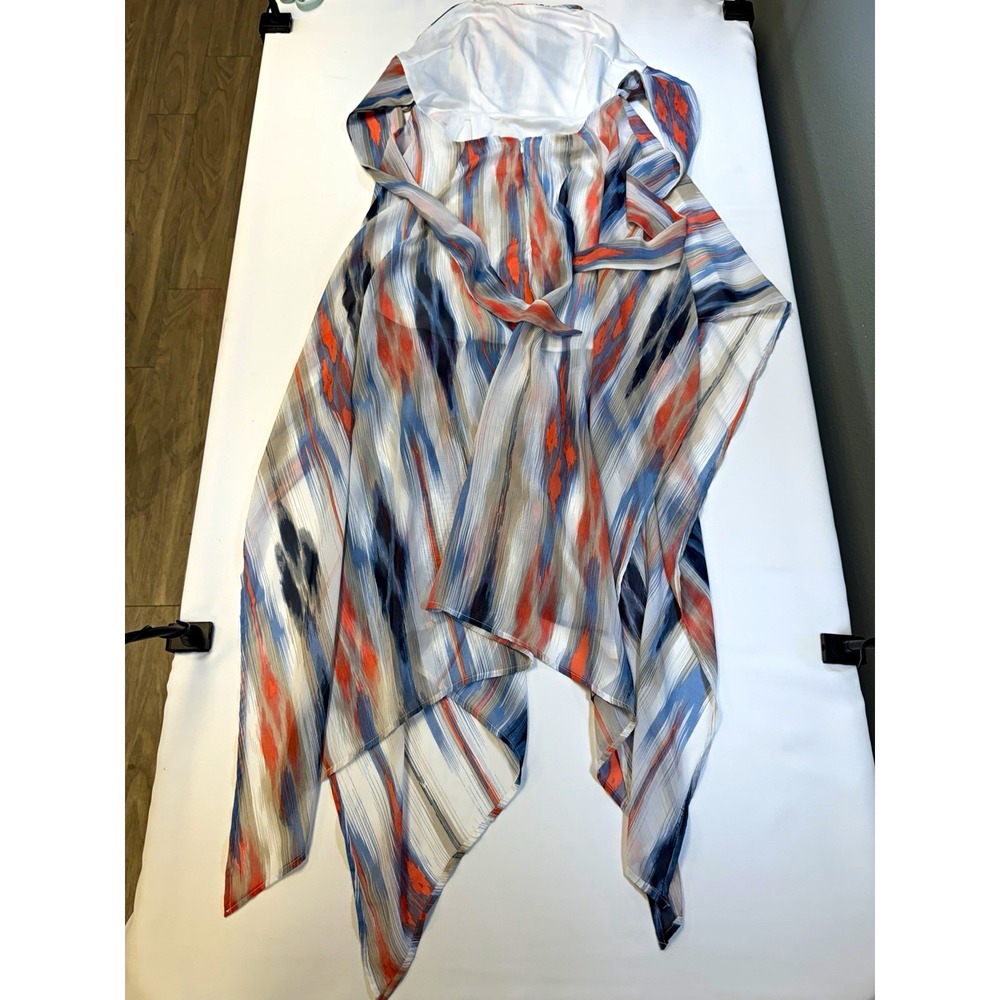 Fashion Nova Feels Like Destiny Maxi Dress L Blue Striped Sweetheart Zip 3059D